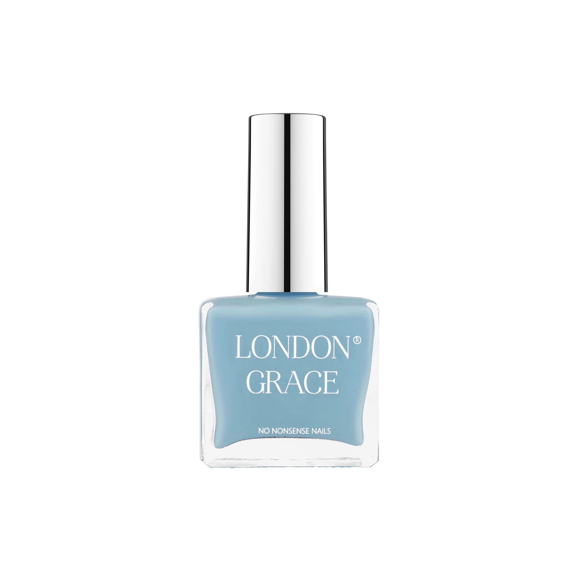 Light sky blue nail polish bottle — London Grace Florence.