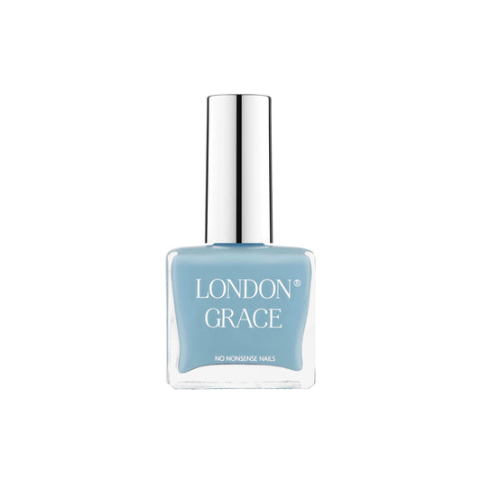 Light sky blue nail polish bottle — London Grace Florence.