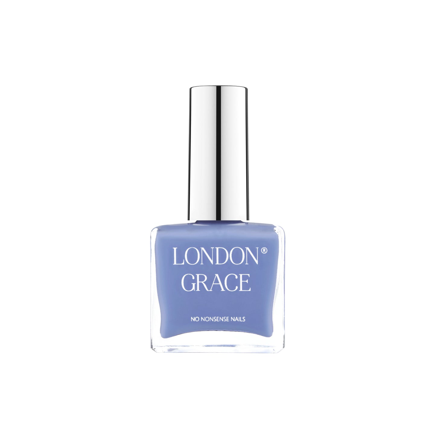 Cornflower blue nail polish bottle — London Grace Grace.