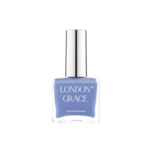 Cornflower blue nail polish bottle — London Grace Grace.