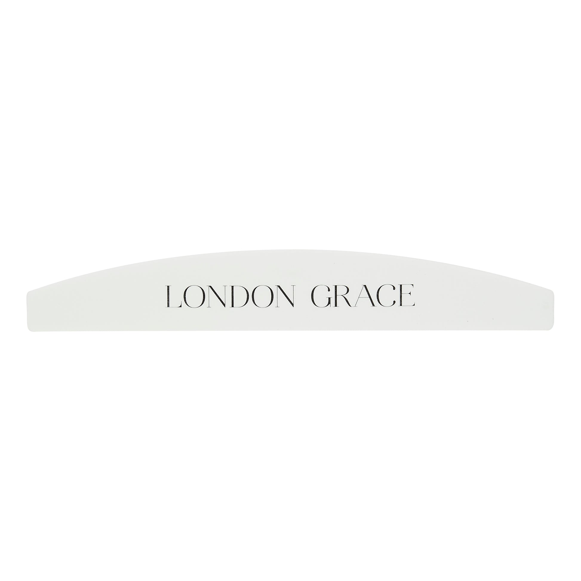 London Grace High Shine File, creating a smooth, glossy finish on nails without polish. Ideal for a natural, healthy shine.