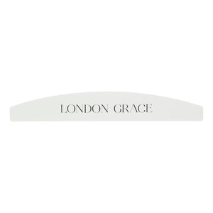 London Grace High Shine File, creating a smooth, glossy finish on nails without polish. Ideal for a natural, healthy shine.