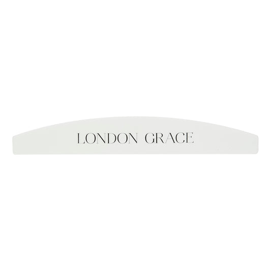 London Grace High Shine File, creating a smooth, glossy finish on nails without polish. Ideal for a natural, healthy shine.