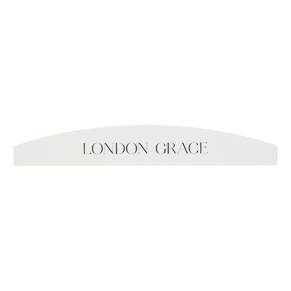 London Grace High Shine File, creating a smooth, glossy finish on nails without polish. Ideal for a natural, healthy shine.