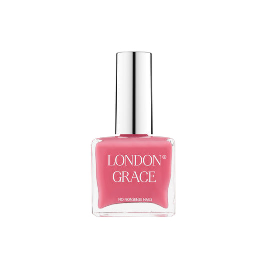 London Grace Kirsten Nail Polish – vibrant pink shade, vegan, cruelty-free, and long-lasting.