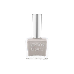 London Grace Louis Nail Polish – muted grey, vegan, cruelty-free, and glossy finish for a timeless look.
