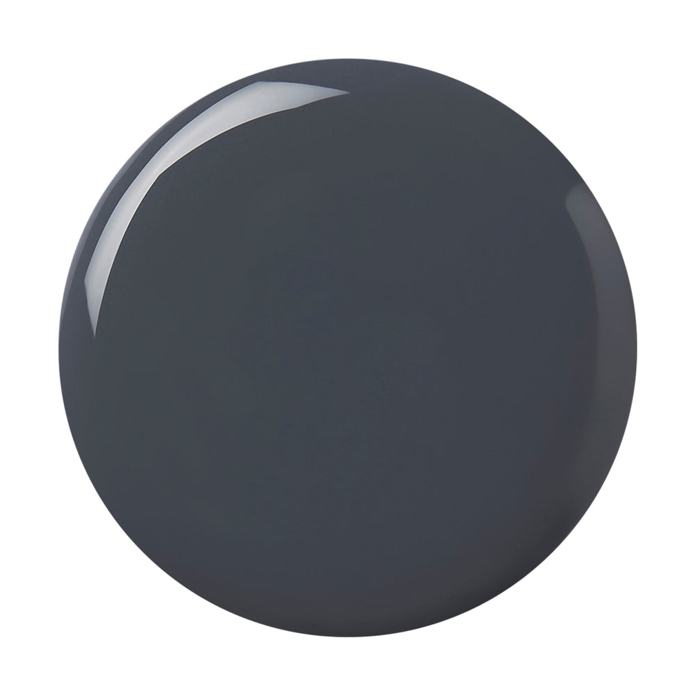 London Grace Peter Nail Polish – slate grey shade. Vegan, cruelty-free, glossy, and long-wearing.