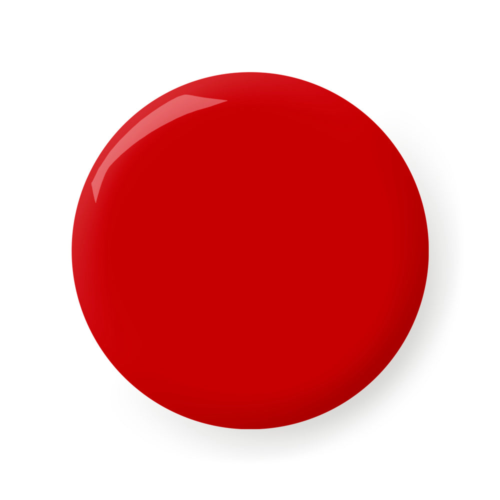 London Grace Poppy Nail Polish – bold red shade. Vegan, cruelty-free, glossy, and long-lasting.