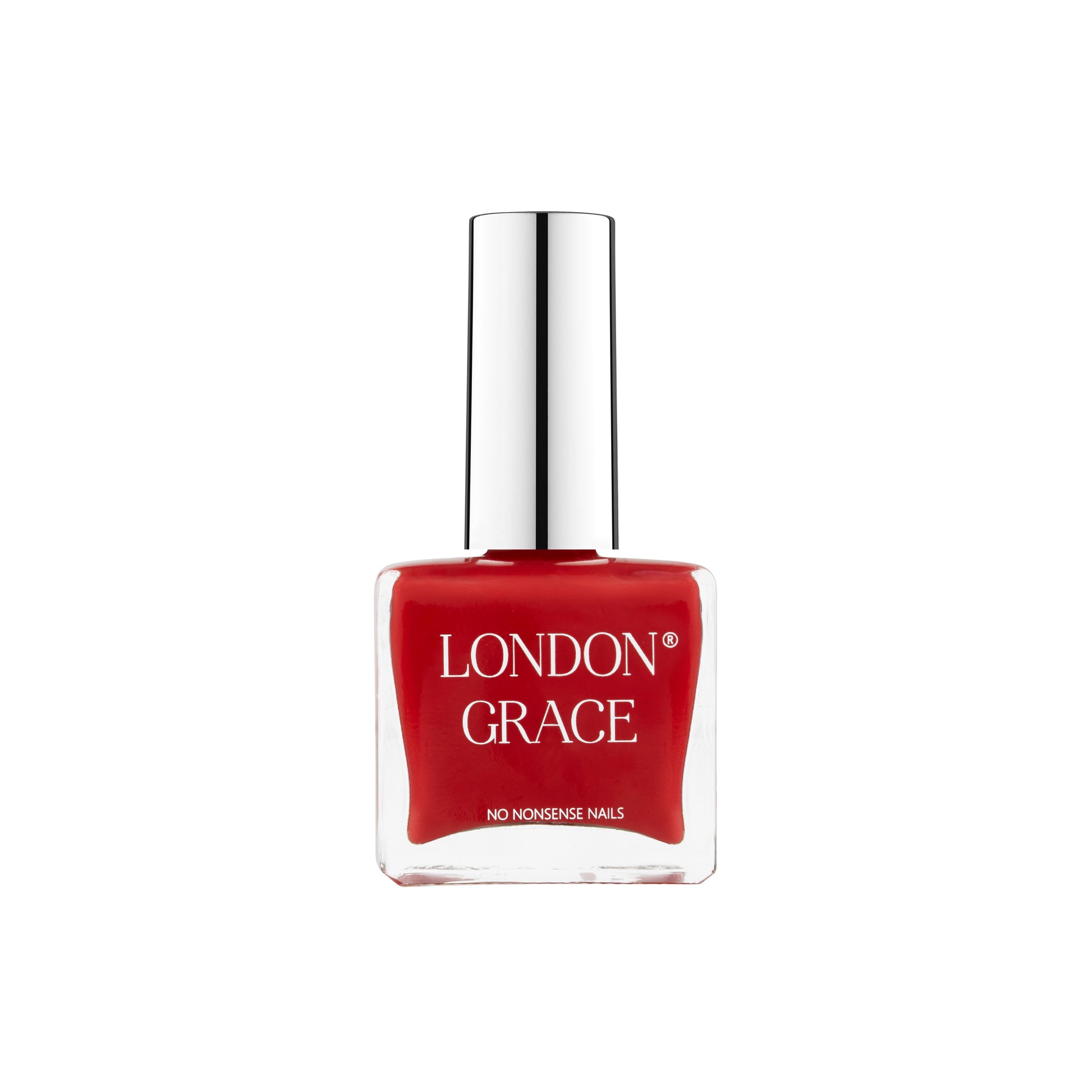 London Grace Rory Nail Polish – bold and classic red shade for a timeless, energetic manicure. Vegan, cruelty-free, and eco-friendly.