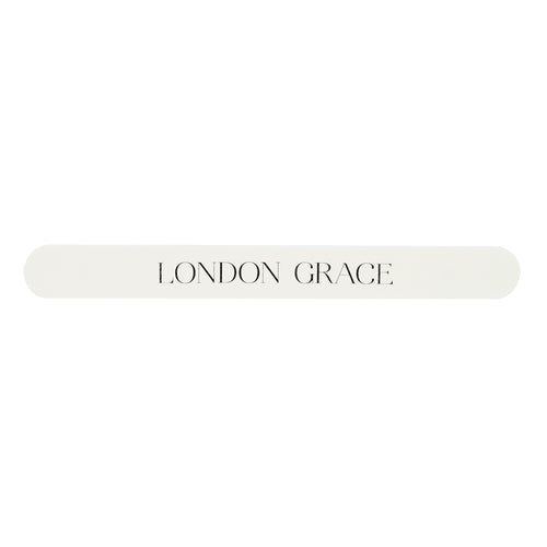 London Grace Shape File, designed to shape and maintain nails for a neat and natural finish. Ideal for creating smooth, snag-free nails. ALWAYS SHOW