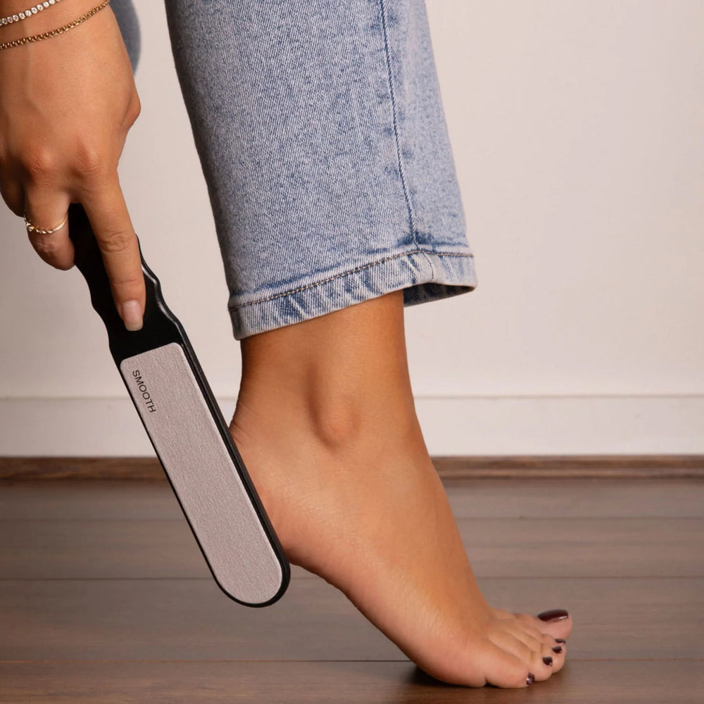 London Grace Sole Softener Foot File with interchangeable exfoliating pads for smooth, soft feet.