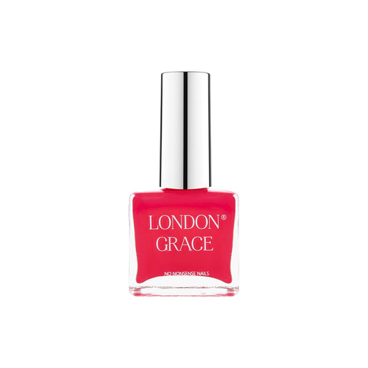 London Grace Taylor Nail Polish – vibrant tropical red for flawless nails. Vegan, long-wearing, and eco-friendly.