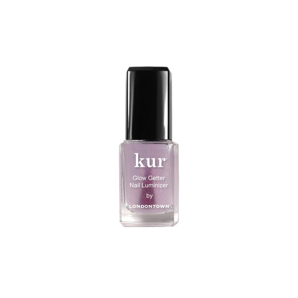 LONDONTOWN Glow Getter Nail Luminizer with sheer ethereal shimmer on white background