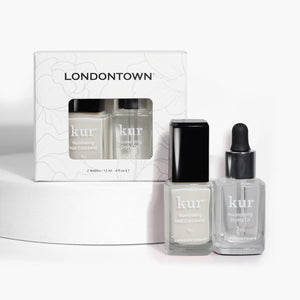 Londontown Perfect in a Pinch set with Illuminating Nail Concealer and Accelerating Drying Oil.
