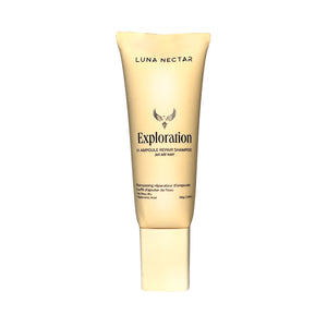 LUNA NECTAR Exploration 01 waterless ampoule shampoo bottle with mint ice cream texture and natural ingredients.