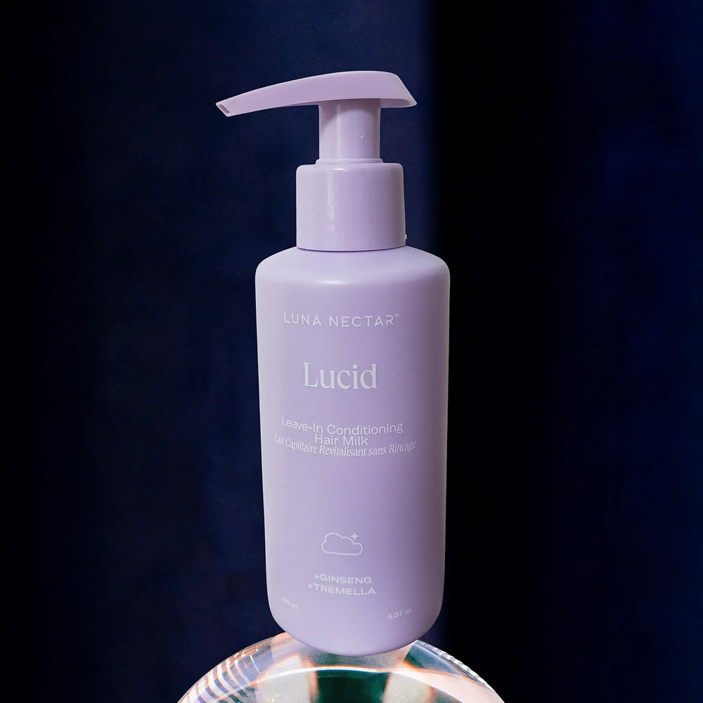  LUNA NECTAR Lucid Leave-In Conditioning Hair Milk – lightweight leave-in conditioner with tremella mushroom and ginseng for hydration, strength, and shine.