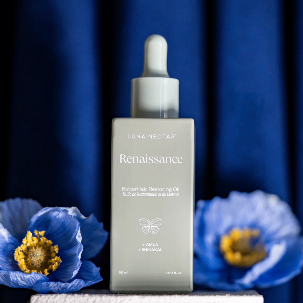  LUNA NECTAR Renaissance Nourishing Pre-Wash Hair Oil – botanical hair oil for hydration and shine.