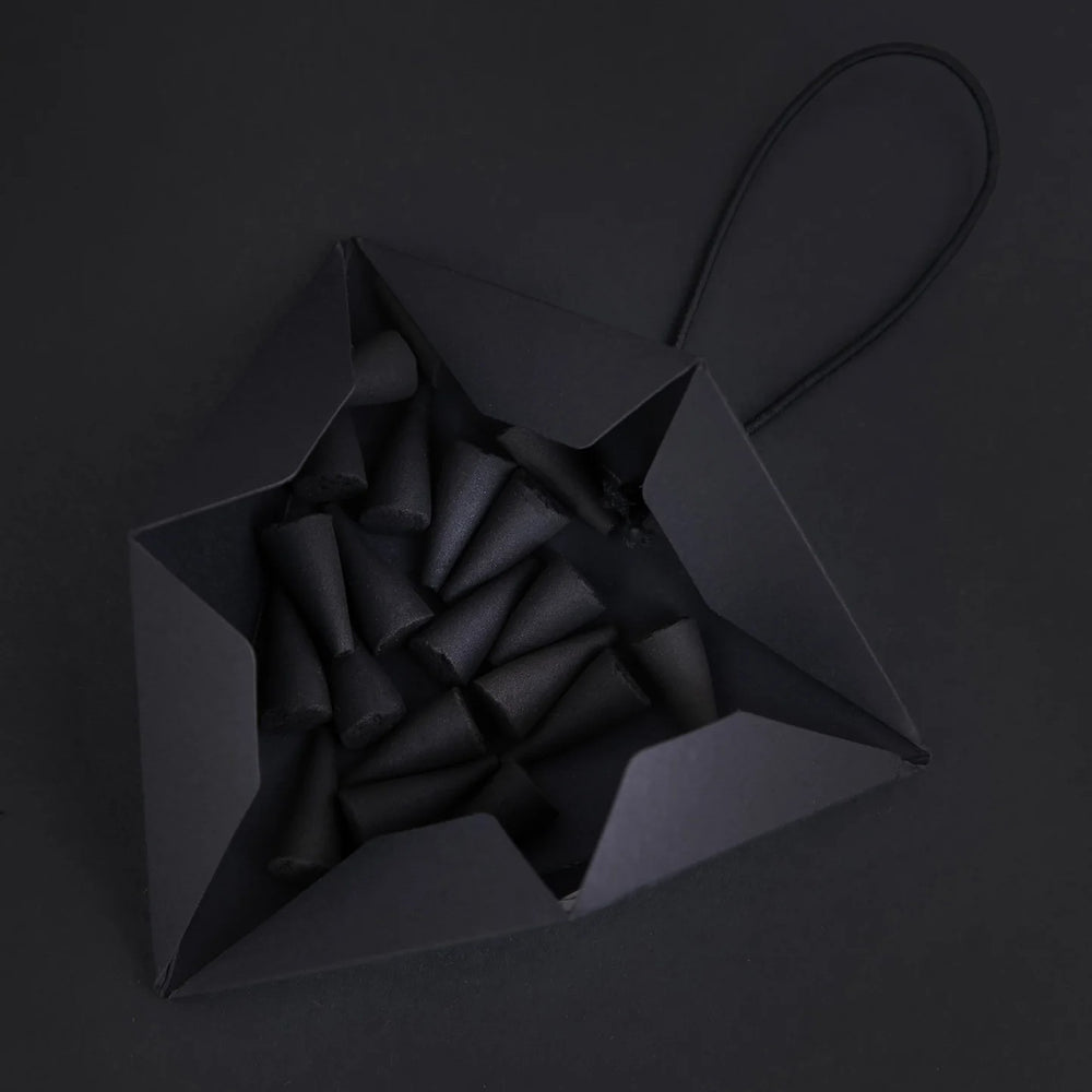 LVNEA FEU DE JOIE Incense Cones with a scent of yuzu, cedarwood, frankincense