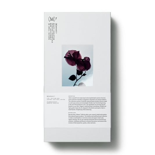 MANASI 7 Barrier Booster Limited Edition Box with Botanical Face Oil Armonia and Botanical Multi Balm Kaede – a skincare duo designed to hydrate, protect, and restore the skin’s natural barrier.