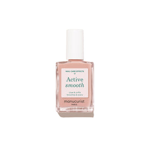 Bottle of MANUCURIST Active Smooth 01 CC Nail Polish with a rosy satin finish that smooths and perfects the nail surface.