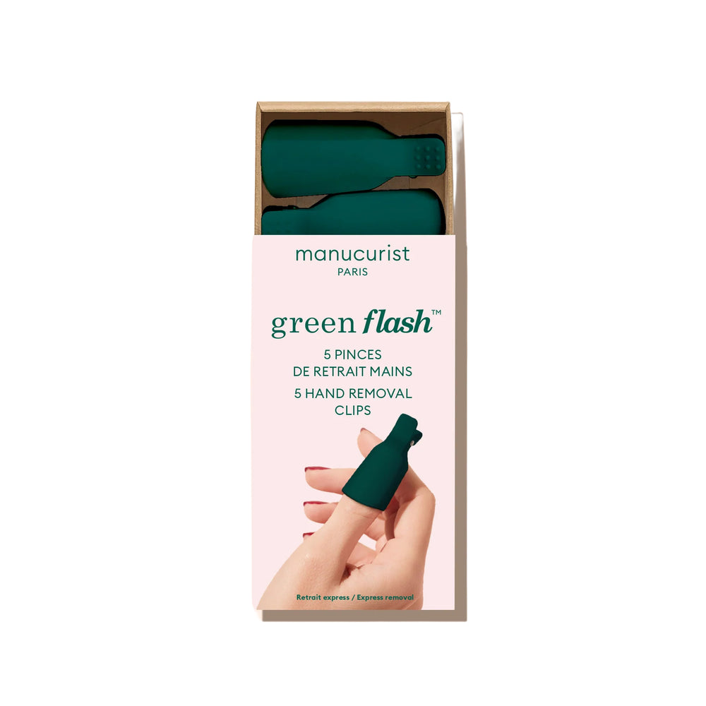 Manucurist green flash hand removal clips packaging on a white background
