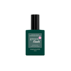 Manucurist Green Flash Vitaminized Base Coat with hexanal, vitamin C, and vitamin E in 15ml bottle