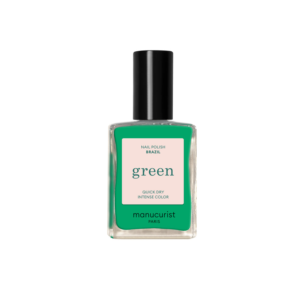 MANUCURIST Green Nail Polish in Brazil - eco-friendly, vibrant green nail color inspired by the lush landscapes of Brazil.