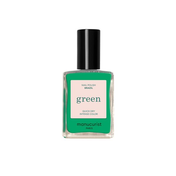 MANUCURIST Green Nail Polish in Brazil - eco-friendly, vibrant green nail color inspired by the lush landscapes of Brazil.