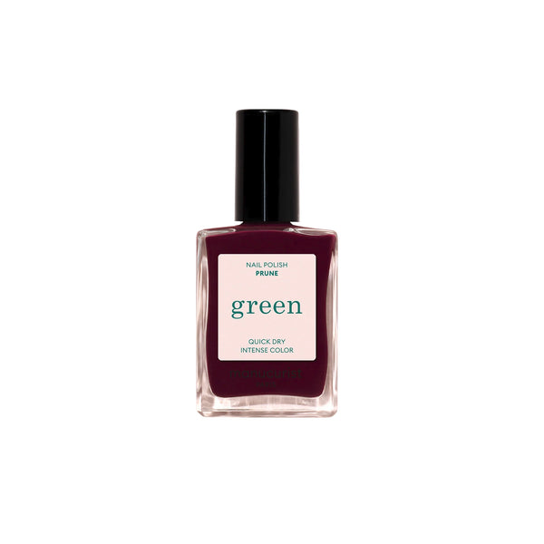 MANUCURIST Green™ Prune nail polish in deep wine red, 12-free, vegan, 15ml