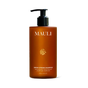 MAULI RITUALS Grow Strong Shampoo with a black pump on white background