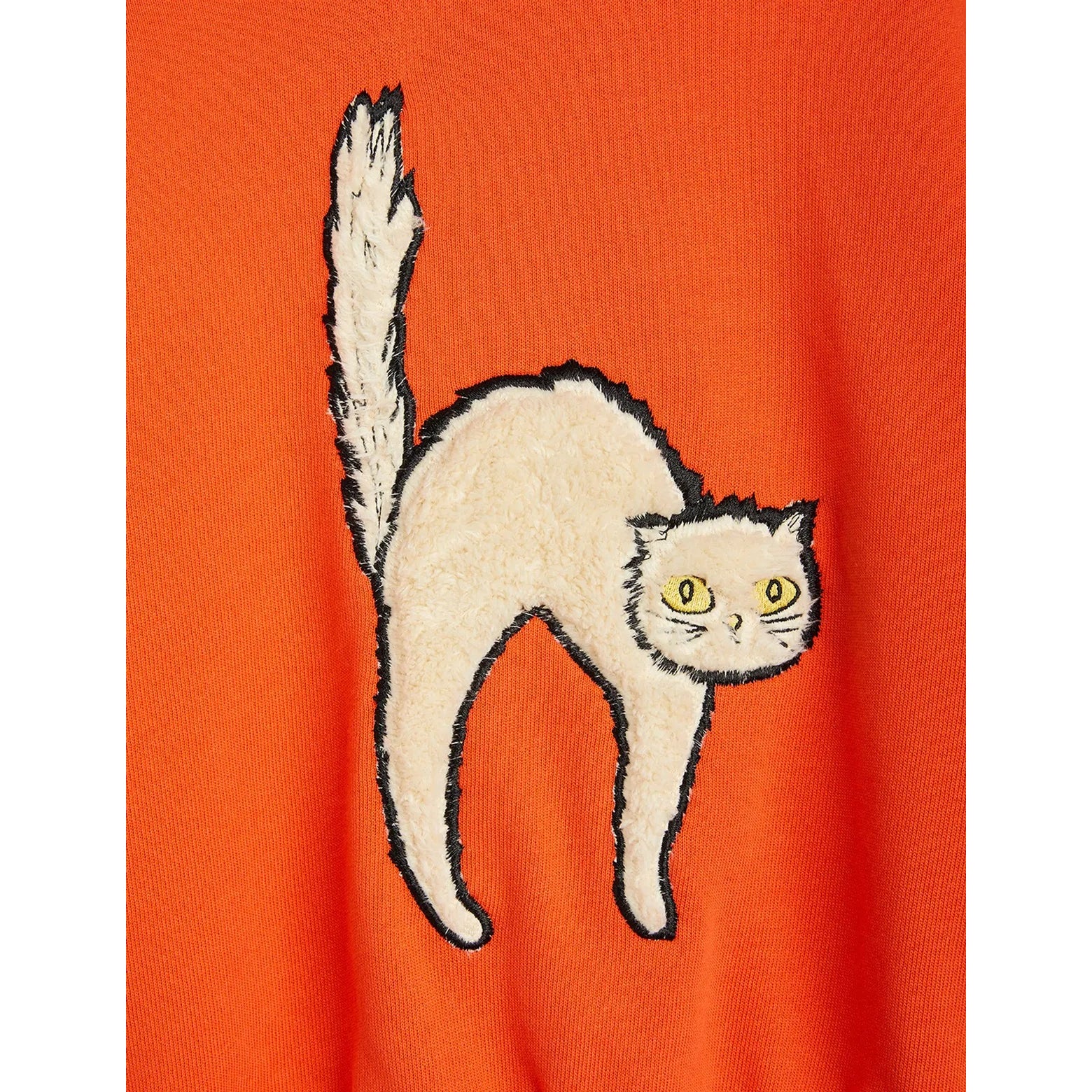 MINI RODINI Angry Cat Embroidered Sweatshirt ALWAYS SHOW