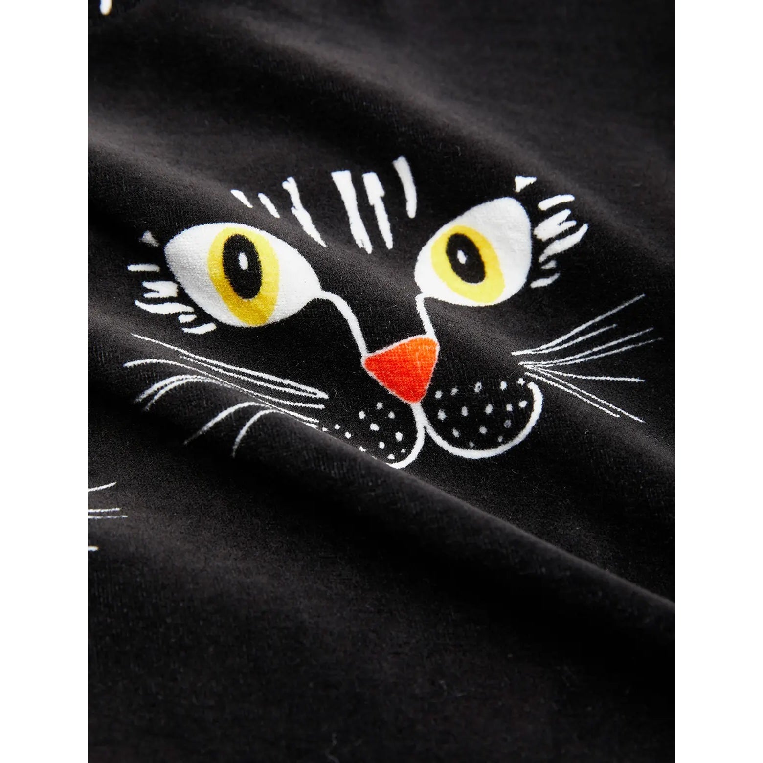 MINI RODINI Cat Face Velour Sweater ALWAYS SHOW