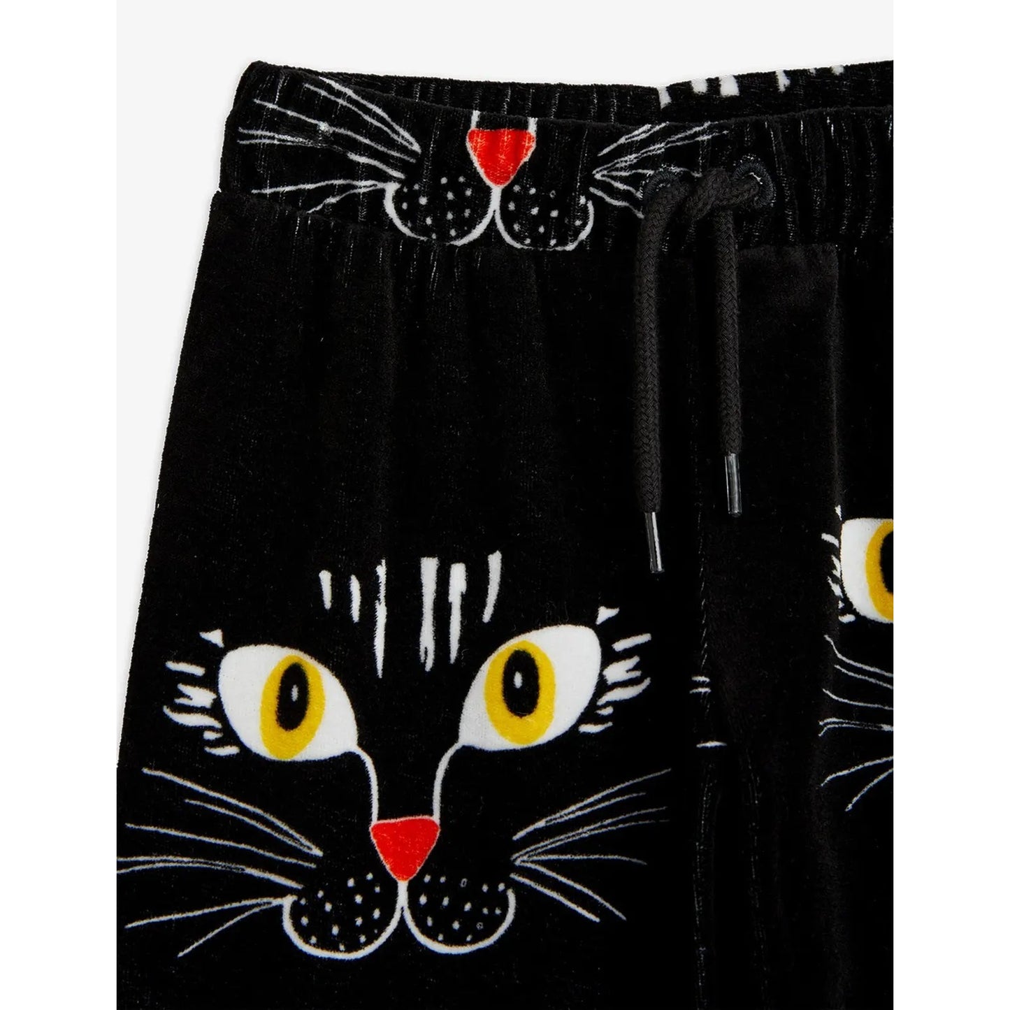 MINI RODINI Cat Face Velour Trousers ALWAYS SHOW