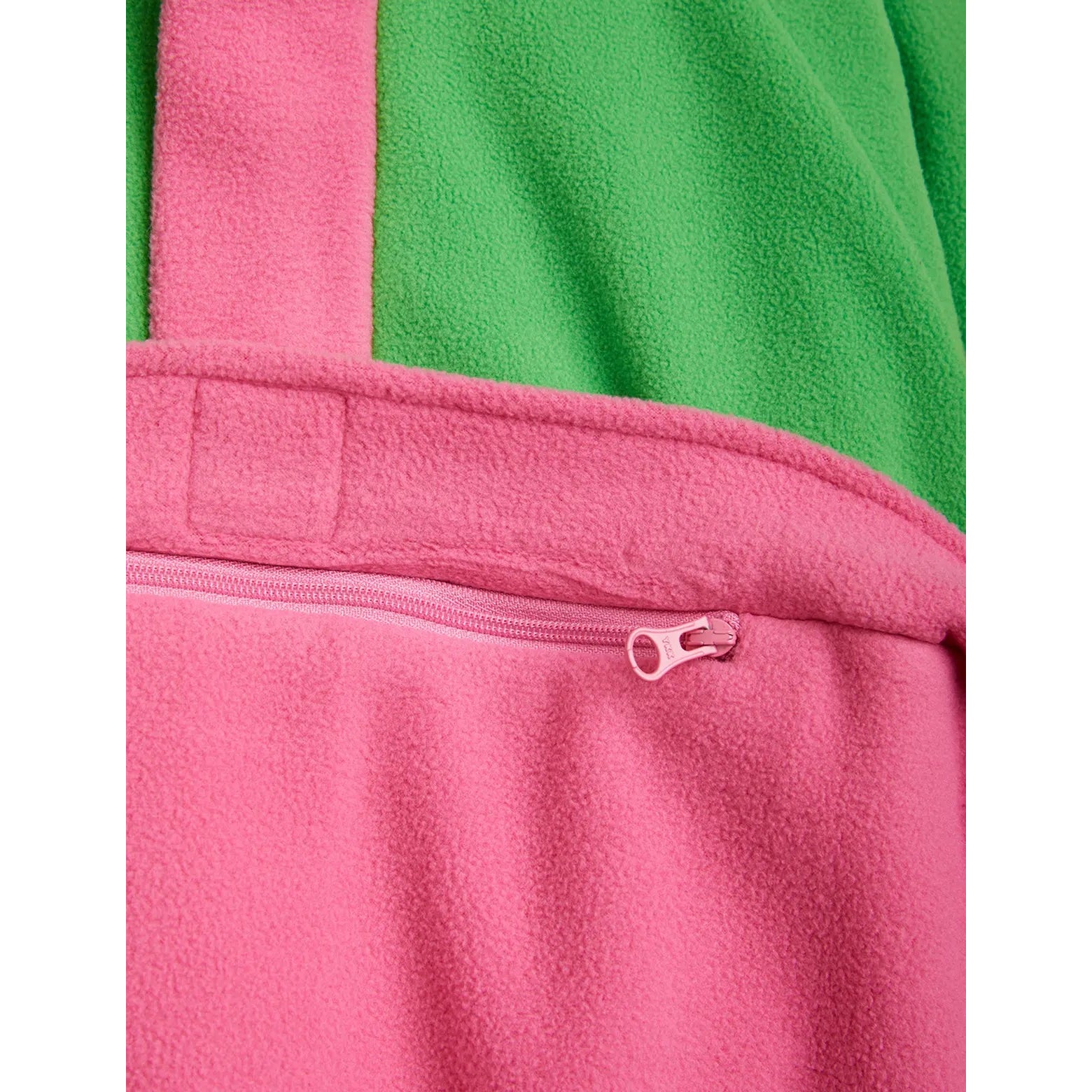 MINI RODINI Fleece Panel Zip Pullover ALWAYS SHOW