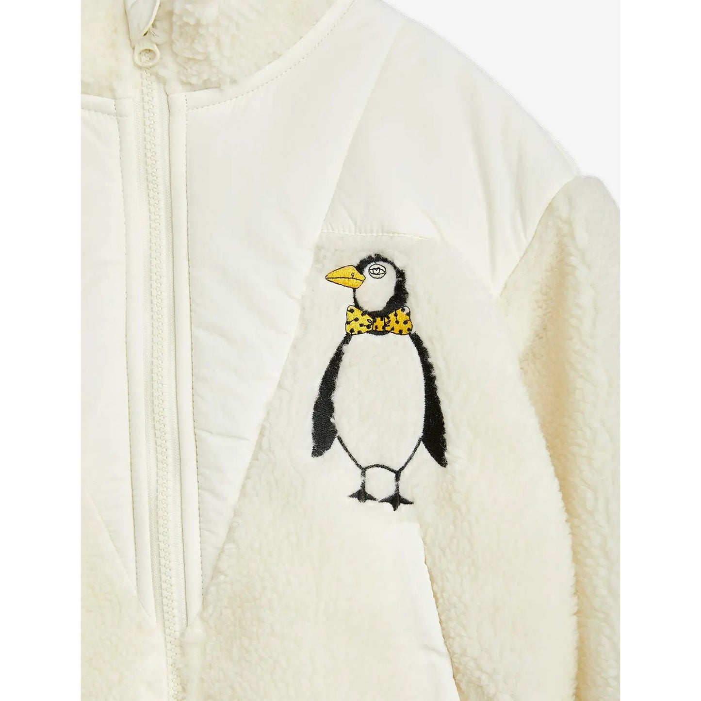 MINI RODINI Penguin Pile Zip Jacket