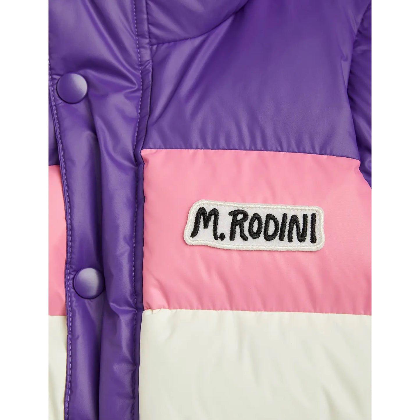 MINI RODINI Zipper Sleeve Puffer Jacket Purple ALWAYS SHOW
