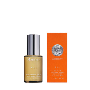 Bottle of Rei retinol serum displayed on a white background.