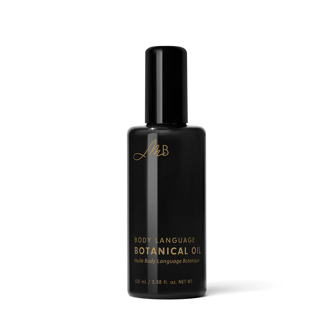 Bottle of MONIKA BLUNDER BEAUTY Body Language Botanical Oil, a nourishing blend of Austrian botanicals that hydrates and leaves skin with a radiant, dewy glow.