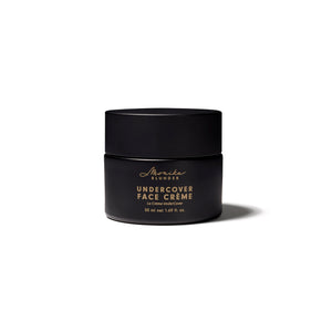 MONIKA BLUNDER BEAUTY Undercover Face Crème, a rich vegan moisturizer with alpine rose, edelweiss, and arnica to hydrate, smooth, and prep skin for foundation.