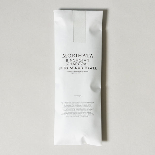 MORIHATA BINCHOTAN Binchotan Charcoal Body Scrub Towel