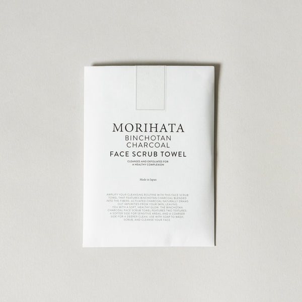 MORIHATA BINCHOTAN Binchotan Charcoal Face Scrub Towel