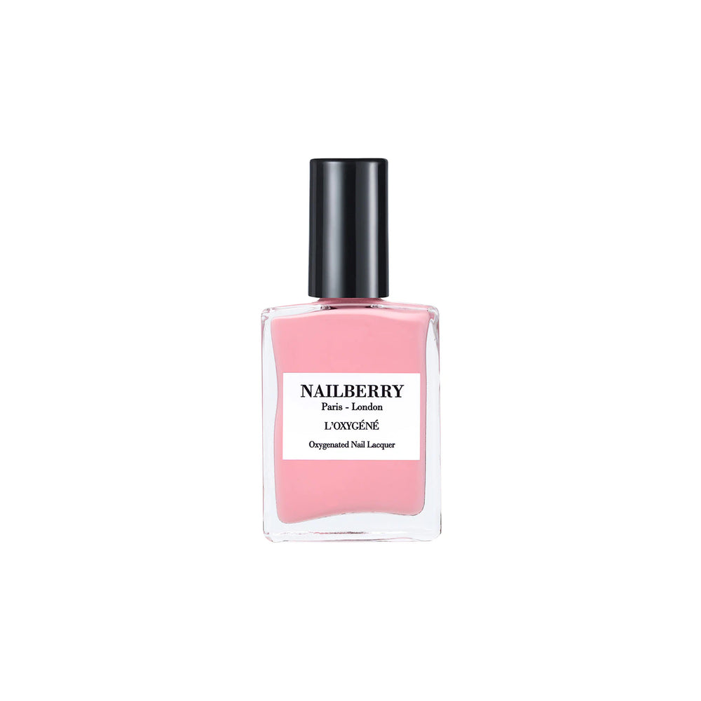 Bottle of NAILBERRY Imperial Blush nail polish in cherry blossom pink with a high-shine finish