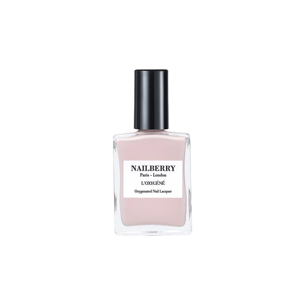 Bottle of NAILBERRY Tokyo Spring nail polish in soft nude-lilac with an opaque, high-shine finish