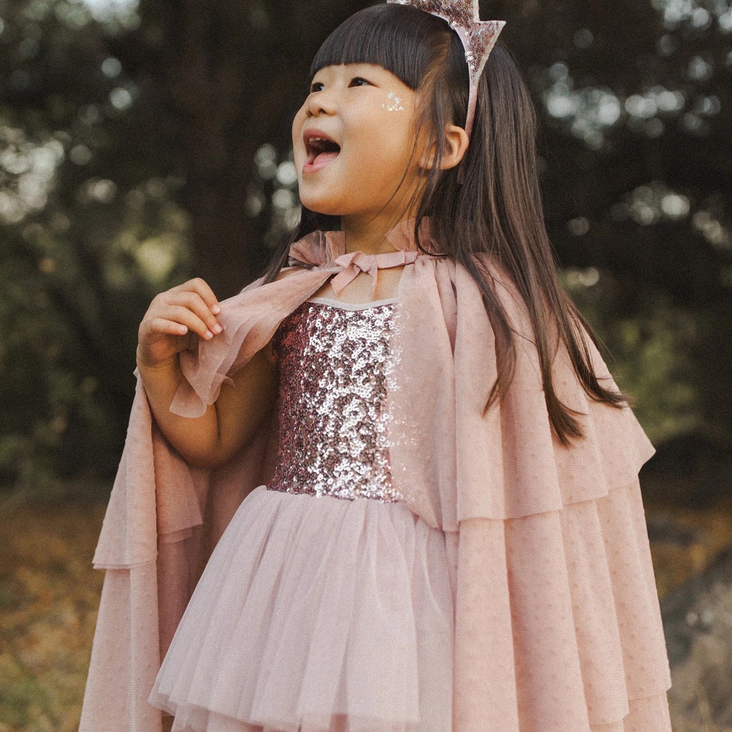 NORALEE Tulle Cape Dusty Rose