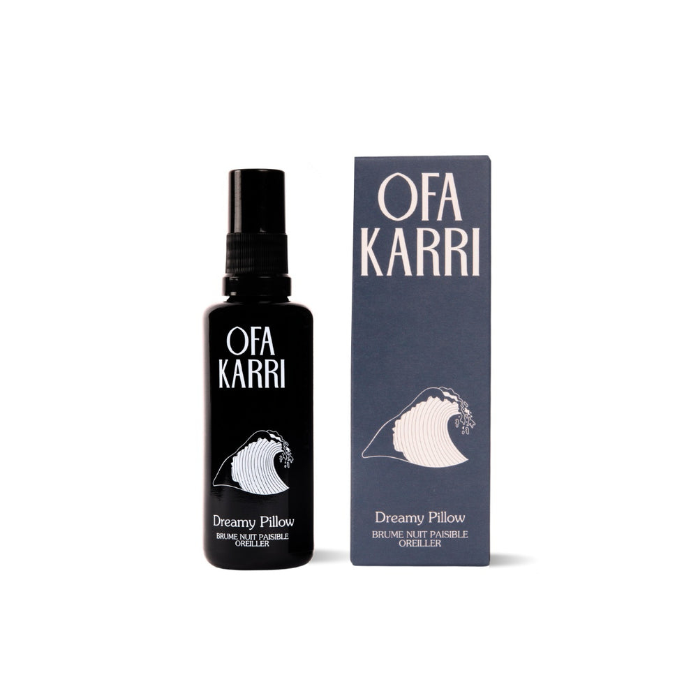 OFA KARRI Dreamy Pillow – natural sleep spray with organic essential oils and Neroli floral water in a 50ml bottle.