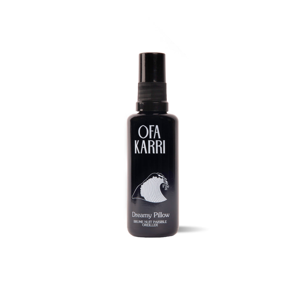 OFA KARRI Dreamy Pillow – natural sleep spray with organic essential oils and Neroli floral water in a 50ml bottle.