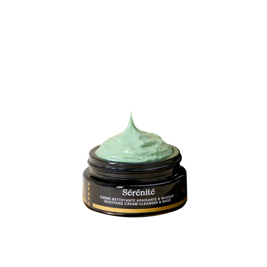 OKOKO COSMETIQUES Cream Cleanser & Mask with AHA & Papaya Enzymes Serenite