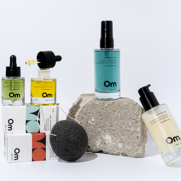 OM Organics Clarify and Balance skincare set 
