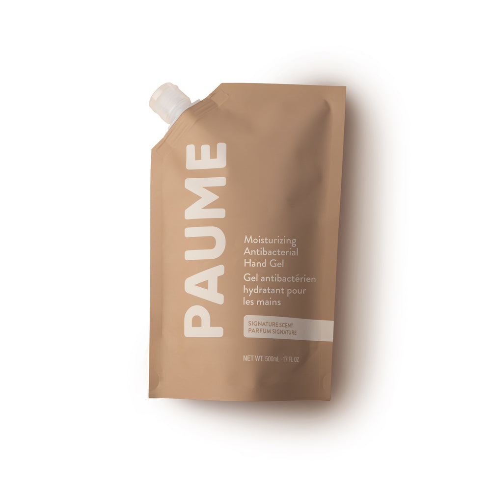 PAUME Moisturizing Hand Gel Refill Bag – 17oz eco-friendly refill for hydrated, clean hands with premium plant-based ingredients and a soothing scent. Perfect for refilling your travel bottle and pump.