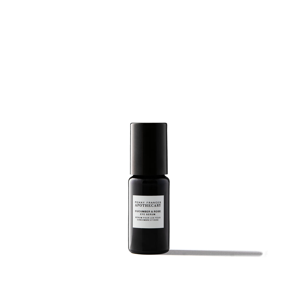 PENNY FRANCES APOTHECARY Cucumber & Rose Eye Serum – Refreshing eye serum with prickly pear, cucumber, and rose extracts to reduce puffiness and fatigue.